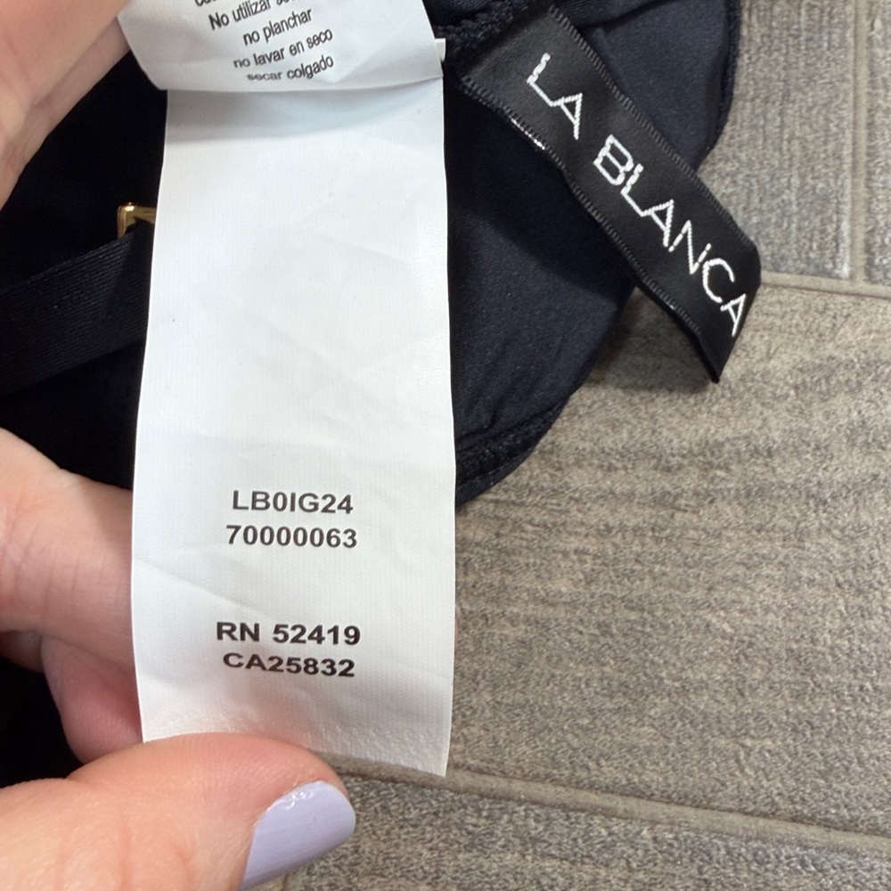 NEW La Blanca Island Goddess  One Piece - Black - Picture 10 of 11